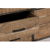 Vitrina lemn maro Elmer 140x40x160 cm