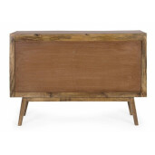 Comoda 6 sertare lemn mango maro Sylvester 114x40x80 cm