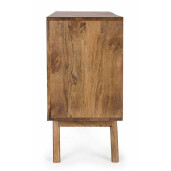 Comoda 6 sertare lemn mango maro Sylvester 114x40x80 cm