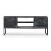 Comoda Tv lemn gri antracit Dorset 130x40x56 cm