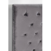 Tablie pat tapiterie velur gri Caspar 160x8x120 cm
