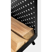 Suport pentru lemne otel negru Efesto 35x35x55 cm