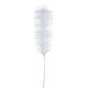 Set 24 pene artificiale albe 6x90 cm
