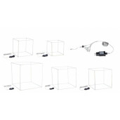 Set 5 decoratiuni luminoase 55x55x55 cm, 45x45x45 cm, 35x35x35 cm, 30x30x30 cm, 25x25x25 cm