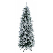 Brad artificial verde cu zapada artificiala slim Dresda Ø 76x210 cm