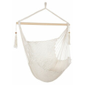 Hamac suspendabil din bumbac crem Kauana 100 cm x 130 cm