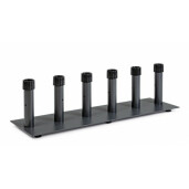 Suport depozitare umbrele de gradina otel gri 100x30x26 cm