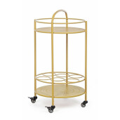Carucior servire din fier galben Burton Ø 45 cm x 81 h