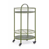 Carucior servire din fier verde Burton Ø 45 cm x 81 h