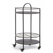 Carucior servire din fier gri Burton Ø 45 cm x 81 h