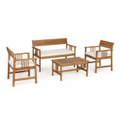 Set mobilier gradina 4 piese Noemi 115x55x77 cm, 63x55x77 cm, 80x50x40 cm