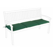 Perna bancuta 3 locuri din textil verde Nat 153 cm x 48 cm x 3 h