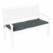 Perna bancuta 2 locuri din textil gri antracit Nat 115 cm x 47 cm x 3 h
