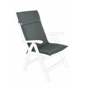 Set 2 perne scaune gradina textil gri antracit 50x120x3 cm