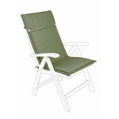 Set 2 perne scaune gradina textil verde Olefin 50x120x3 cm