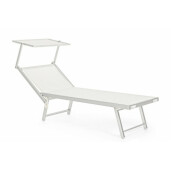 Sezlong alb Cross 71x186x106.5x38 cm