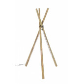 Lampadar bambus natur cu led Arusha 51 cm x 47 cm x 109 h