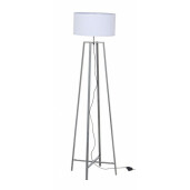 Lampadar fier gri cu abajur alb Mathis Ø 40 cm x 156 h