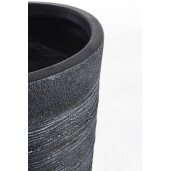 Set 3 ghivece flori fibra sticla neagra 30x50.5 cm, 40x56.5 cm, 49.5x69.5 cm