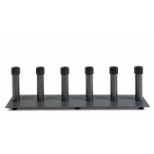 Suport depozitare umbrele de gradina otel gri 100x30x26 cm