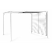 Pavilion gradina aluminiu alb textilen gri Noah 300x360x210 cm