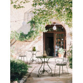 Masa otel verde Etienne 70x72 cm
