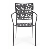Set 4 scaune fier gri antracit Kelsie 54x55x89 cm