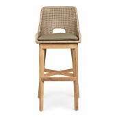 Set 2 scaune bar natur bej Hesperia 49x57x112 cm