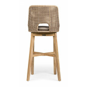 Set 2 scaune bar natur bej Hesperia 49x57x112 cm