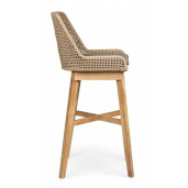 Set 2 scaune bar natur bej Hesperia 49x57x112 cm