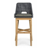 Set 2 scaune bar natur gri Hesperia 49x57x112 cm
