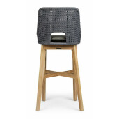 Set 2 scaune bar natur gri Hesperia 49x57x112 cm