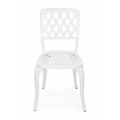 Set 2 scaune aluminiu alb Faenza 44x46x89 cm