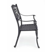 Set 4 scaune aluminiu gri antracit Ivrea 65x60x92 cm