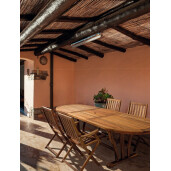 Set 2 scaune pliabile lemn maro Mali 58x60x92 cm