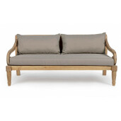 Canapea lemn perne gri Karuba 165x80x75 cm