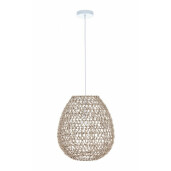Lustra abajur hartie maro Zambia, 40W, 38x42 cm