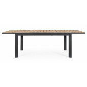 Masa extensibila aluminiu gri antracit blat ceramica Belmar 160/240x100x75 cm