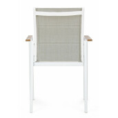 Set 24 scaune gradina alb gri Kubik 56.5x62x88 cm