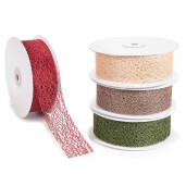Set 4 role panglica Craciun 20m x 3.8 cm