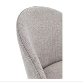 Set 2 scaune bar otel negru textil gri Tanya 51x52x107 cm