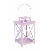 Felinar metal roz Flaies 17x17x25 cm