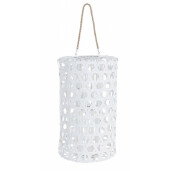 Felinar suspendabil bambus alb Hexagon Ø 36 cm x 60 h 