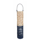 Felinar suspendabil bambus natur bleumarin Layla Ø 20 cm x 80 h / 103 h suspendat