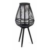 Felinar bambus negru 34x78 cm