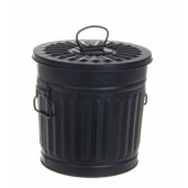 Cos gunoi zinc negru London 22x18.5x21.5 cm