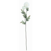 Set 12 Dalia artificiala alb verde 68 cm