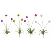 Set 12 flori artificiale multicolore Pom Pon 50 cm