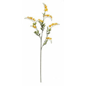 Set 12 flori artificiale galbene verzi Vinca 75 cm