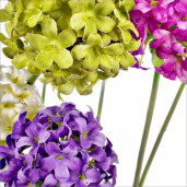 Set 12 flori artificiale multicolore Pom Pon 50 cm